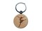 Lady Girl Ballerina Dancing Jumping Ballet Dance Engraved Wood Round Keychain Tag Charm